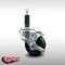 Service Caster 3'' SS Phenolic Swivel 1'' Expanding Stem Caster with Brake SCC-SSEX20S314-PHS-TLB-1 - alternate 3